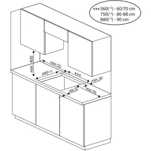 Beko Induktions-Kochfeld HII84700UFTX 86849 Zeichnung