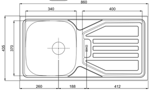 Einbauspüle Spülbecken Küchenspüle RODI Einbauspüle Okio Line 85 Edelstahl