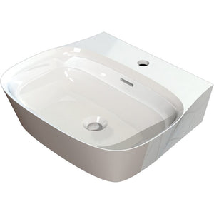 MARMITE Lavabo de Encimera / Lavabo WB 0002 W 520C 1 Orificio para Grifo 60cm Sifón