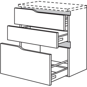 Nobilia Badezimmer-Abschluss- Sideboard Curve NBS2SAAC45-72 67466