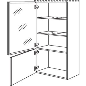 Nobilia Badezimmer-Midischrank Flat BMGF45-130 2977