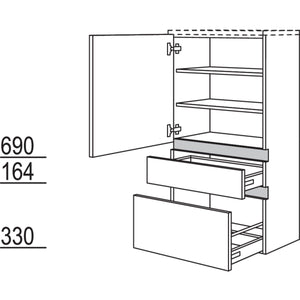 Nobilia Badezimmer-Midischrank NBMSA60-125 67746