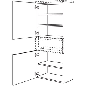 Nobilia Badezimmer-Midischrank fuer Regaleinsatz Case BMC60-158 2588