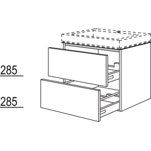 Nobilia Badezimmer-Waschtischschrank BWSAM60-58 2336