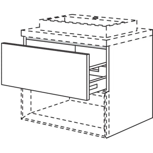 Nobilia Badezimmer-Waschtischschrank fuer Regaleinsatz Case BWAC30-58 2750