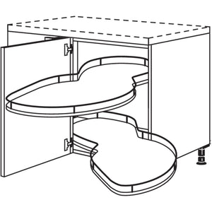 Nobilia Eckschrank mit Schwenkauszug UEDSA90-45 23190