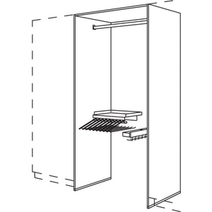 Nobilia Garderoben-Anbauelement HWGASHK100-3 45101