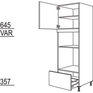 Nobilia Geraete-Umbau Backofen und Mikrowelle GMO-2 35500