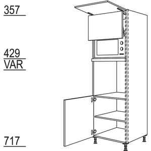 Nobilia Geraete-Umbau Backofen und Mikrowelle mit Lifttuer NGSLO-3 52595