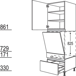 Nobilia Geraete-Umbau Geschirrspueler geeignet fuer Nischenhoehe- 825 mm - NGGSP60-3 45676