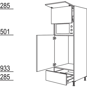 Nobilia Geraete-Umbau Kuehlautomat und Mikrowelle mit Lifttuer G88LA-1 24636