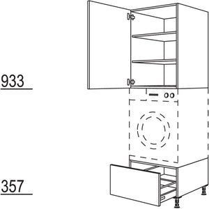 Nobilia Geraete-Umbau Waschmaschine - Waeschetrockner GDWST60-3 45619