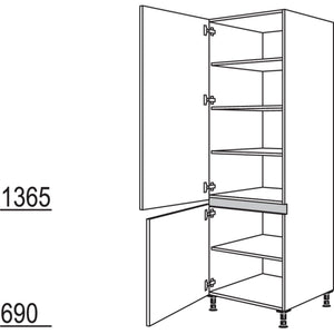 Nobilia Geschirr-- Vorratsschrank NH60-2 36117