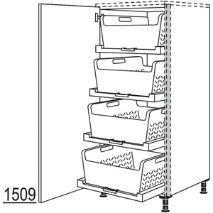 nobilia Highboard mit Waeschekorb-Tablar Laundry-Area NHSWTABF60 56700