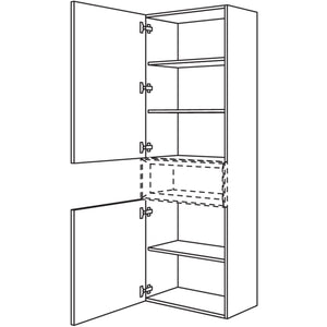 Nobilia Hochschrank fuer Regaleinsatz Case HBCM60-202 67975