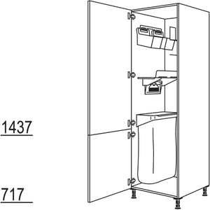 Nobilia Hochschrank mit Ordnungssystem Laundry-Area HDOS60-3 43042