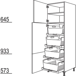 Nobilia Hochschrank mit Waeschekorb-Tablar Laundry-Area HWTAB60-3 43061