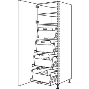 nobilia Hochschrank mit Waeschekorb-Tablar Laundry-Area NHSWTABF60-2 36170