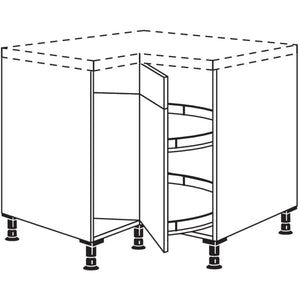 Nobilia Karussell-Eckschrank UEK90 25093