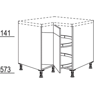 Nobilia Karussell-Eckschrank UEK90 25093