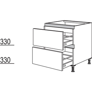 Nobilia Kochstellenschrank fuer Slim Line-Arbeitsplatten NK2A60-SL 51336