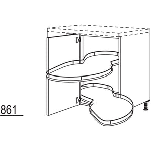 Nobilia Maxi-Eckschrank mit Schwenkauszug UEDSA90-45-M 41190