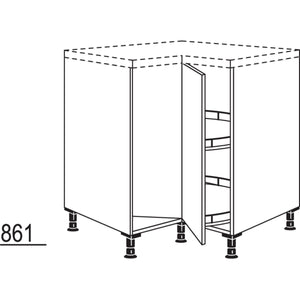Nobilia Maxi-Karussell-Eckschrank UEDK90-M 40093