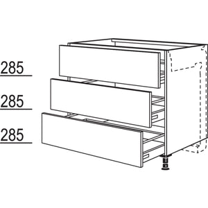 Nobilia Maxi-Kochstellenschrank fuer Kochfeldabzug KM3A60-M 42666