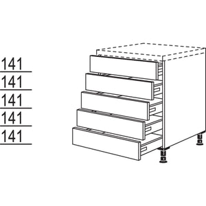 Nobilia Schubkastenschrank U5S60 22037