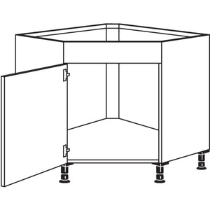 Nobilia Spuelen-Eckschrank- diagonal SPUE90 152