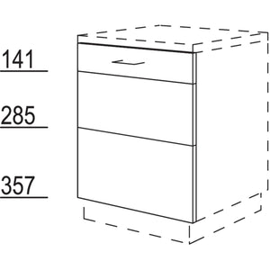 Nobilia Verstiftete XL-Tuerfront in geteilter Optik GSBVS2A60-X 34854