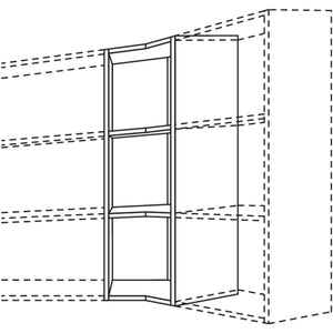Nobilia Wand-Eckregal 135- Eckloesung WRED-3 51574
