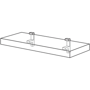 Nobilia Wandbord mit Bodenhaltern- 50 mm stark VB50-100 50910