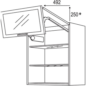 Nobilia Wandschrank Falt-Lifttuer WFLG100-2 45360