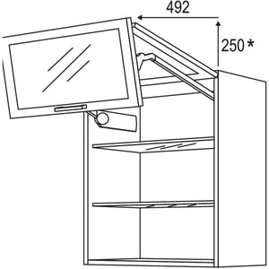 Nobilia Wandschrank Falt-Lifttuer WFLGG90-2 43414