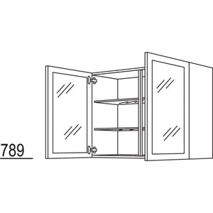 Nobilia Wandschrank Glasrahmentuer WG90-2 42109
