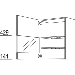 Nobilia Wandschrank Segmentglastuer WGLS60-3 51433