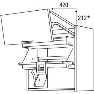 Nobilia Wandschrank iMove mit Falt-Lifttuer WFLIM60-1 33137