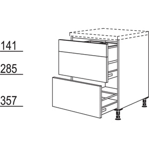 Nobilia XL-Auszugschrank fuer Muelltrennung UAASA60-X 37214