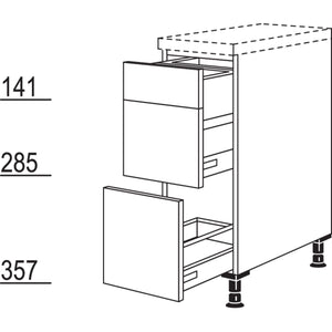 Nobilia XL-Auszugschrank fuer Muelltrennung UASA30-X 37039