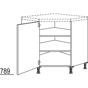 Nobilia XL-Diagonal-Eckschrank UED90-X 37080
