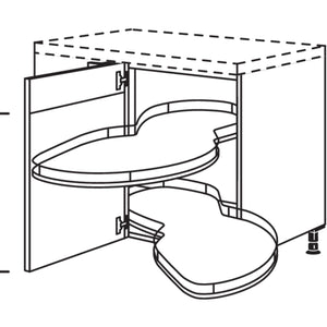 Nobilia XL-Eckschrank mit Schwenkauszug UESAV100-50-X 36191