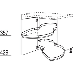 Nobilia XL-Eckschrank mit Schwenkauszug UEVA100-60-X 38192