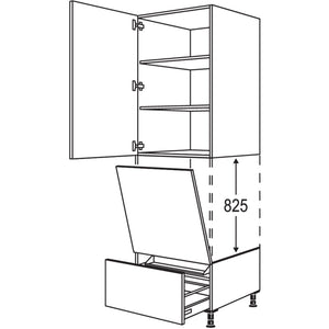 Nobilia XL-Geraete-Umbau Geschirrspueler geeignet fuer Nischenhoehe- 825 mm - GGSP45-2X 41812