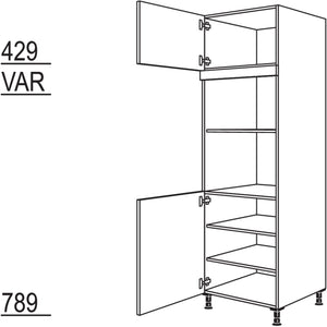 Nobilia XL-Geraete-Umbau fuer Mikrowelle und Dampfgarer - Kompaktgeraet GDMDK-2X 41732