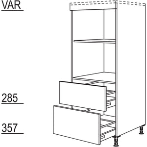 Nobilia XL-Geraete-Umbau fuer Mikrowelle und Dampfgarer - Kompaktgeraet GMDK2A-X 34524