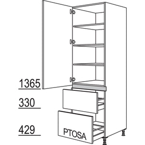 nobilia XL-Geschirr-- Vorratsschrank LH2A40-2X 43316