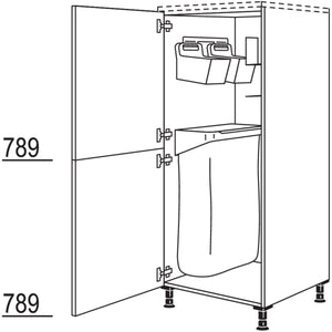 Nobilia XL-Highboard mit Ordnungssystem Laundry-Area HDOS60-X 37577