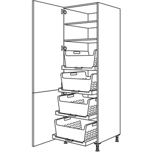 Nobilia XL-Hochschrank mit Waeschekorb-Tablar Laundry-Area HDWTAB60-2X 41262