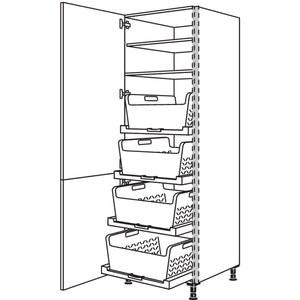 Nobilia XL-Hochschrank mit Waeschekorb-Tablar Laundry-Area NHSWTAB60-1X 34917